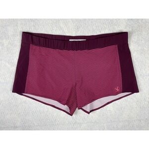 Carve Designs Womens Size 10 Board Shorts Striped Burgundy Pink Swim Surf Beach